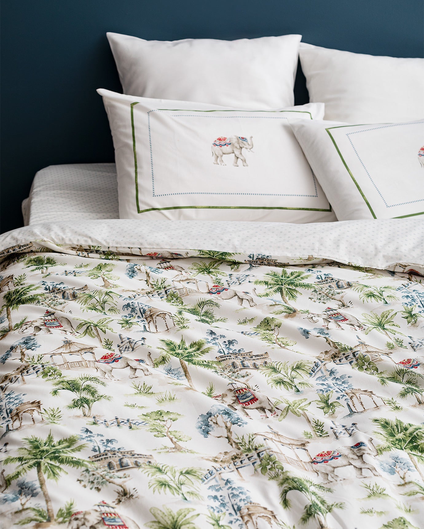 Iva Single Size Fitted Duvet Cover Set - Ranforce Patterned - Madame Coco JO