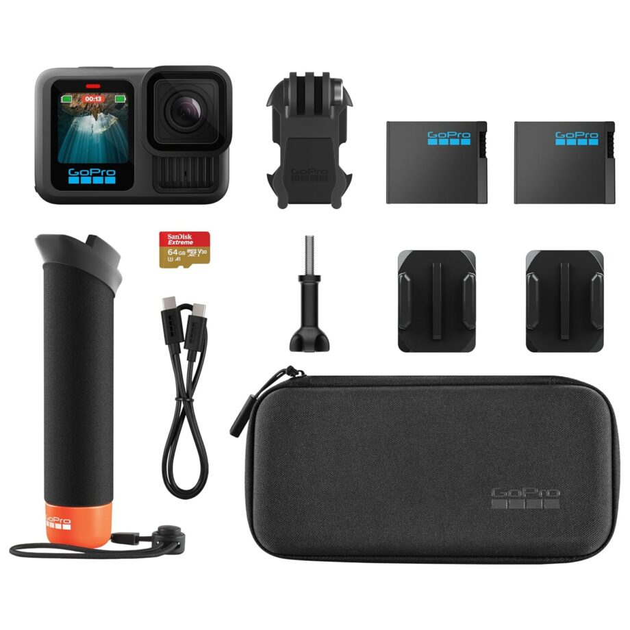 GoPro HERO 13 Black Waterproof Action Camera – Accessories Special Bundle