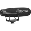 ميكروفون BOYA السلكي Super-Cardioid Shotgun الموجود على الكاميرا لأجهزة الكمبيوتر المحمولة والهواتف الذكية