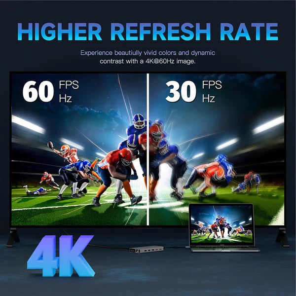 Powerology USB-C موزع 12 في 1 - أداء واتصال فائقين