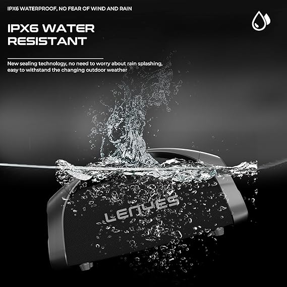 Lenyes S873 400W Party Bluetooth Speaker – Dual Wireless Mics