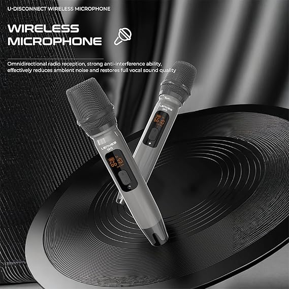 Lenyes S873 400W Party Bluetooth Speaker – Dual Wireless Mics