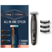 ماكينة تشذيب اللحية King C. Gillette All-in-One: لاسلكية، مقاومة للماء، شفرة رباعية الأبعاد - سوداء
