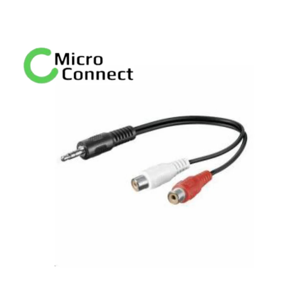كابل MicroConnect 3.5mm إلى RCA أنثى صوت ستيريو 0.2م