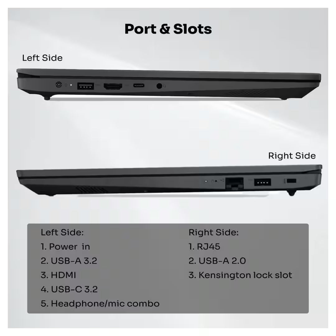 Lenovo V15 G4 15.6″ Laptop – AMD Ryzen 5 7520U, 16GB DDR5, 512GB SSD, Full HD Display