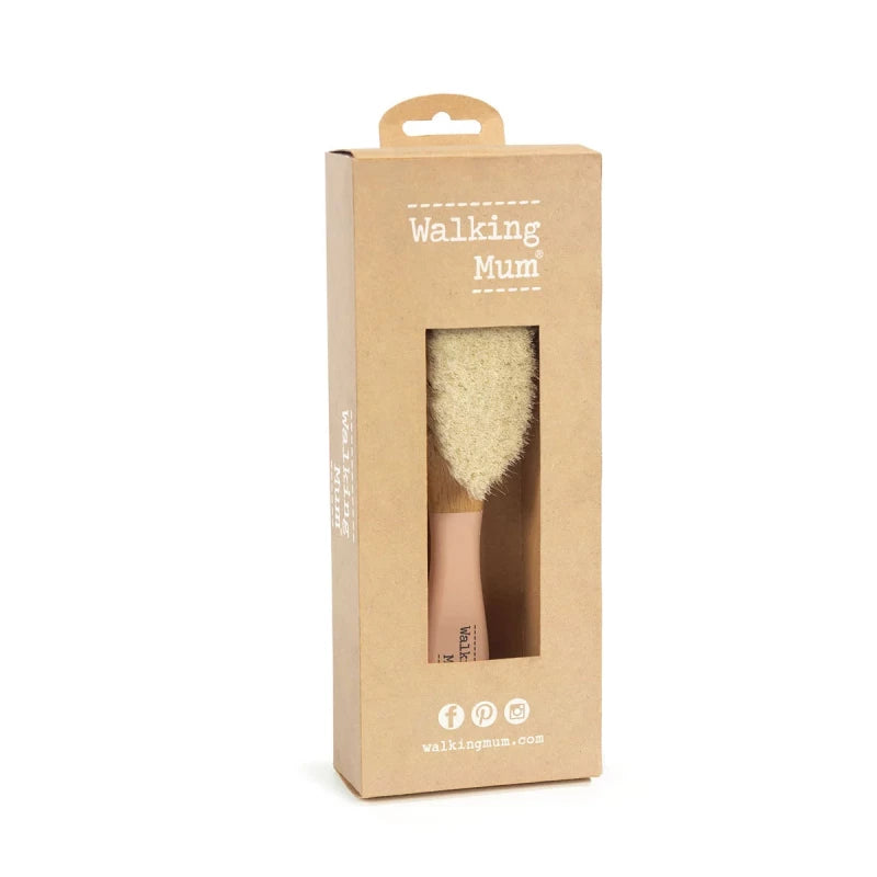 Pasito Wooden Baby Hair Brush – Soft Natural Bristles (Pink)