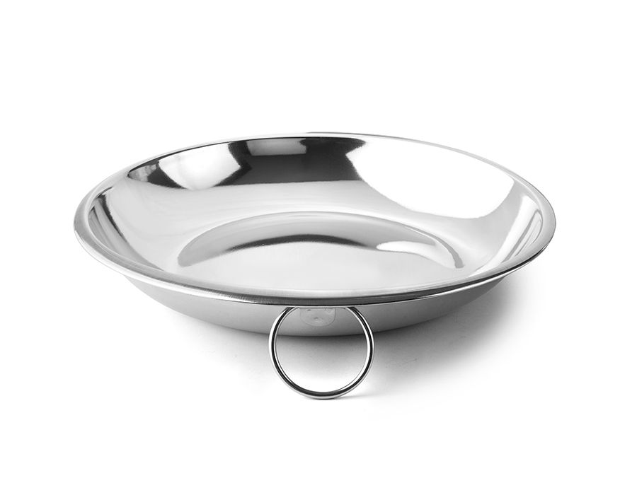 Ibili Stainless Steel Plate with Handle for Easy Serving