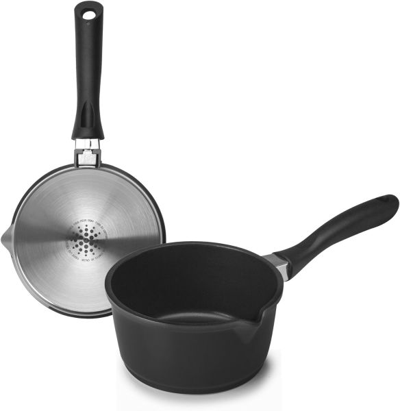 Ibili Evolution 16cm Casserole – Black, Healthy Cooking