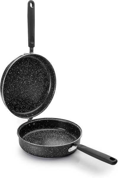 Ibili 24cm Double Frying Pan – Black