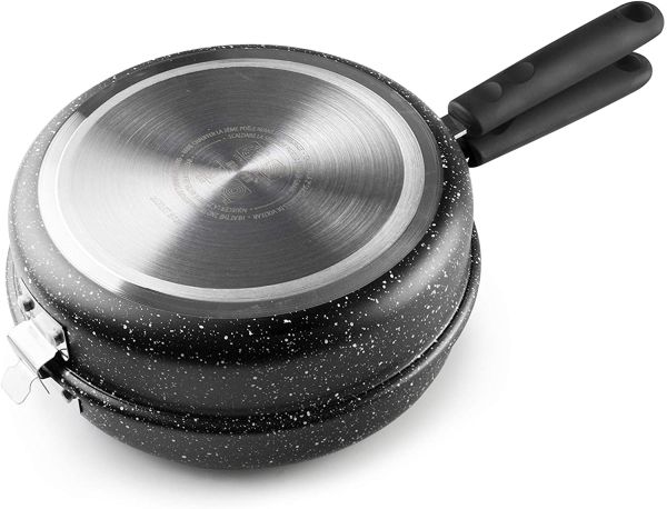 Ibili 24cm Double Frying Pan – Black