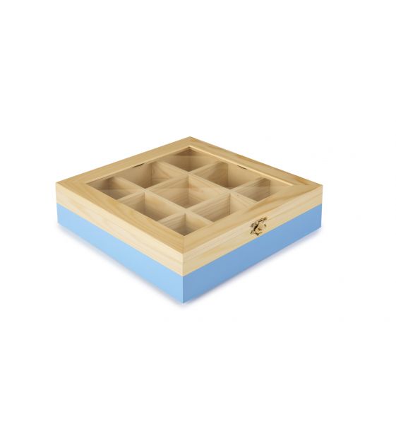 علبة شاي 9 أقسام من Ibili – تنظيم أنيق وعملي للشاي