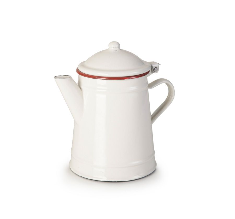 Ibili Bordeaux 1L Teapot – White & Red