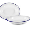 Ibili Blanca Oval Plate 32×25cm – White & Blue