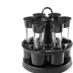 Ibili 6 Spice Jars Set with Rotating Stand – Kitchen Organizer