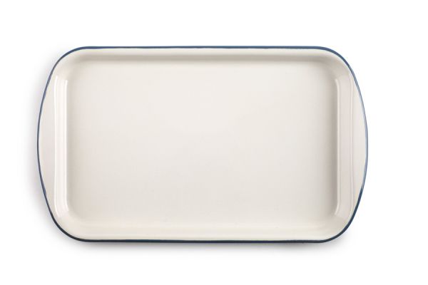 صينية تقديم Ibili Vintage 36×21 سم – أبيض وبترولي