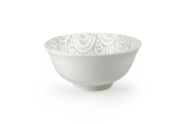 Ibili Loto 16cm Ceramic Bowl - Gray & White | Stylish & Durable