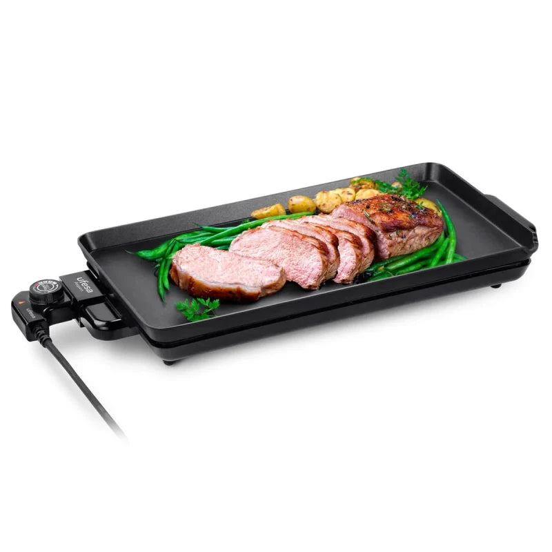 Ufesa Aspen Electric Roasting Griddle, Non-Stick Surface, Adjustable Thermostat, Black