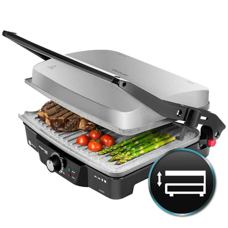 Cecotec Rock’nGrill شواية كهربائية 2000 واط – طلاء RockStone