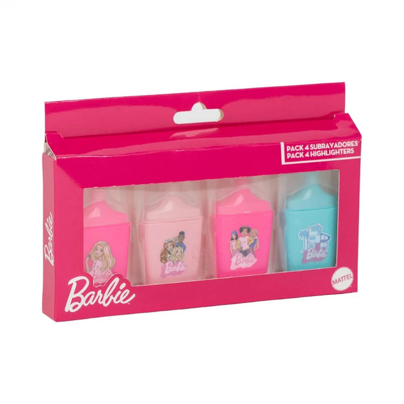 Cerda Markers Pack x4 – Barbie – Age 3+