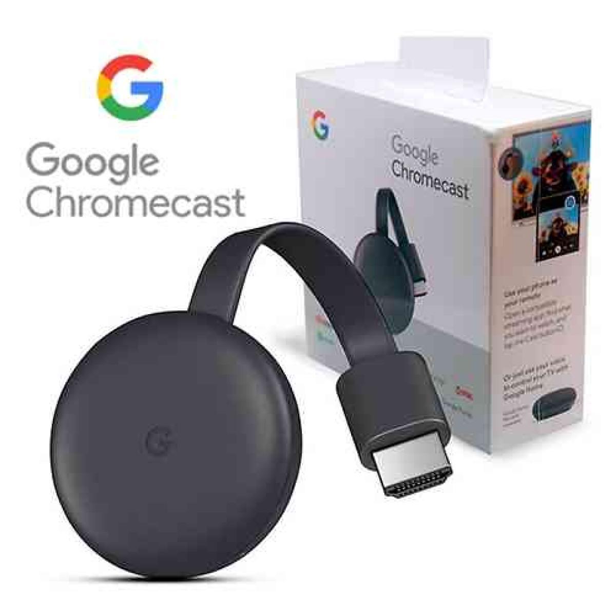 Google Chromecast الجيل الثالث 1080p HDMI Streaming/Mixing إلى التلفزيون مع شبكة Wi-Fi ثنائية النطاق