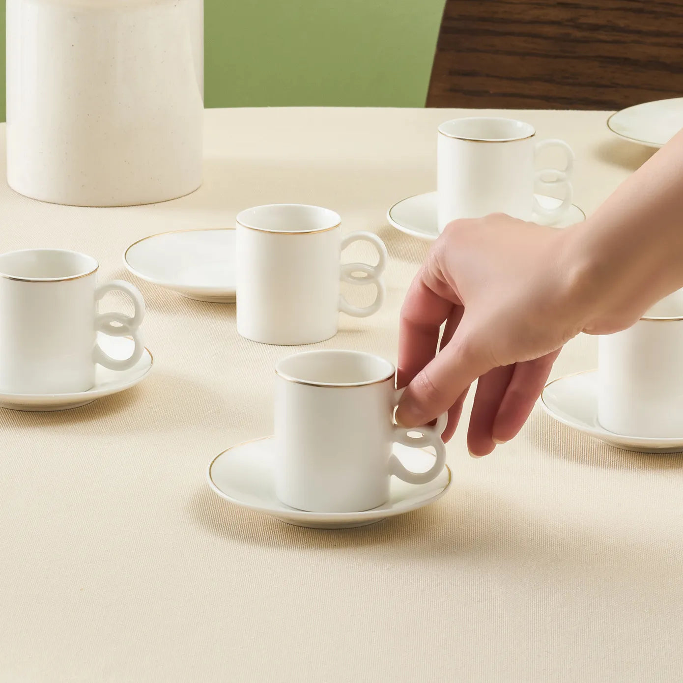 Karaca Fulya Coffee Cup Set of 6, 90ml