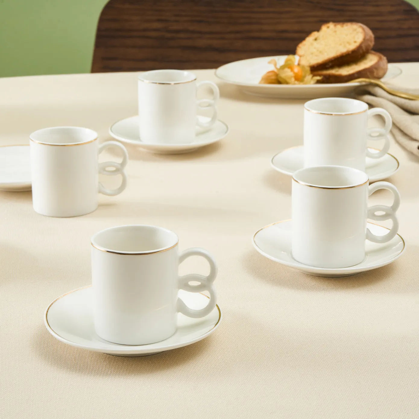 Karaca Fulya Coffee Cup Set of 6, 90ml