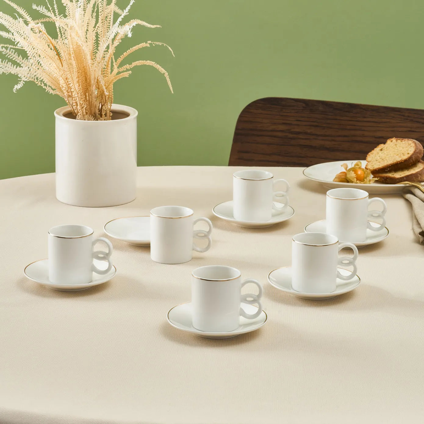 Karaca Fulya Coffee Cup Set of 6, 90ml