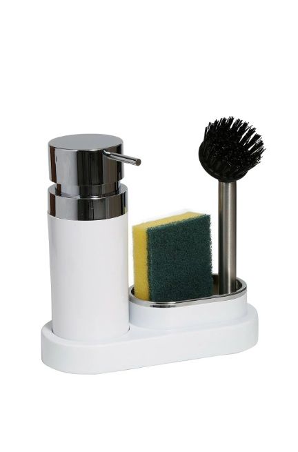 Primanova Polen Soap Dispenser with Brush Holder - Kitchen Set