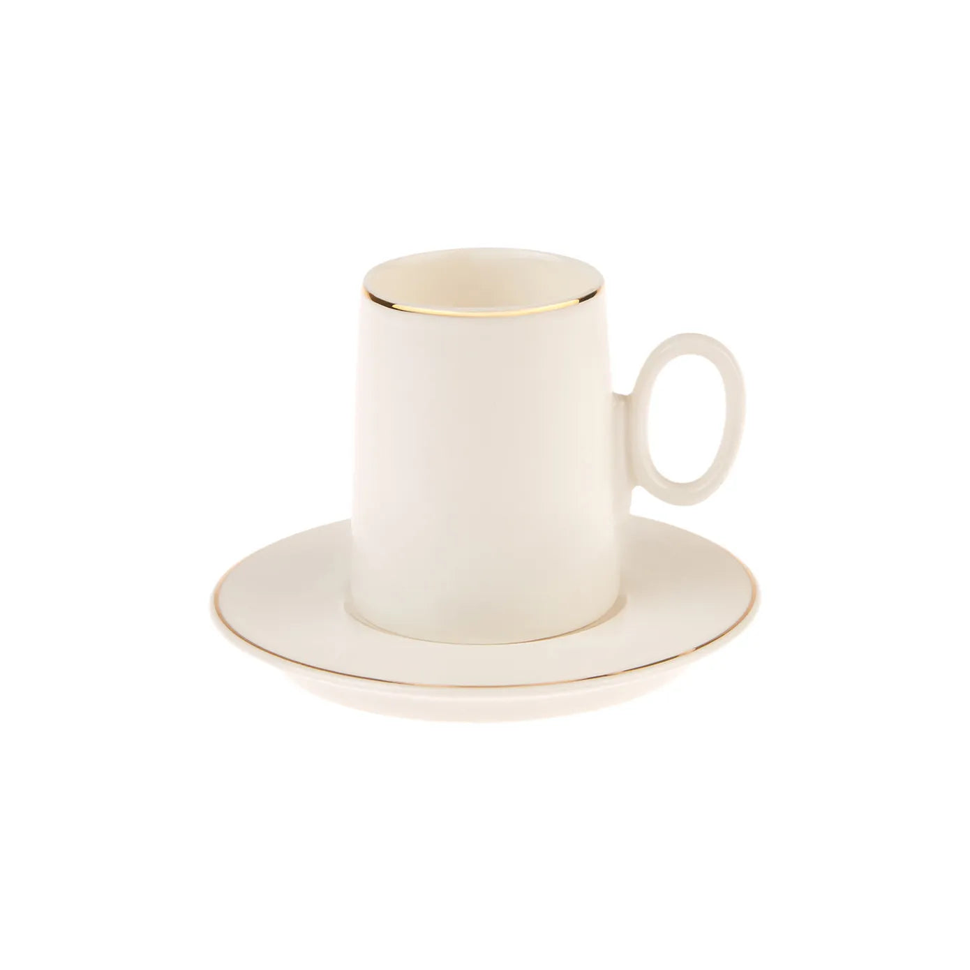 KARACA SNOW, White Coffee Cup Set for 6 – Elegant & Simple
