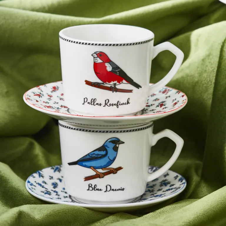 Karaca Vogel 6 Coffee Cups Multicolor Porcelain
