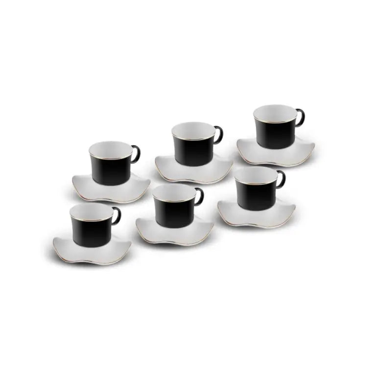 Karaca Torba Black Coffee Cup Set, 6-Person, 100ml