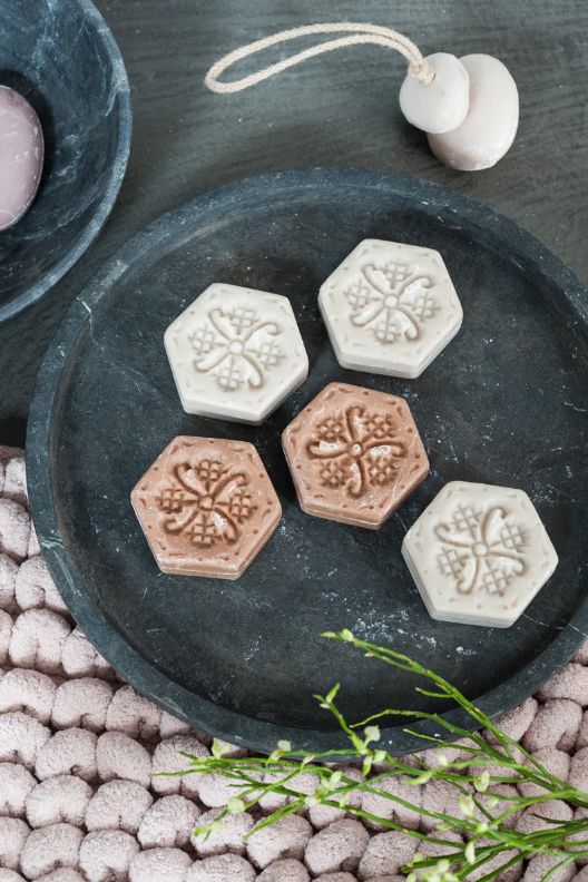 صينية حمام من أكوانوفا حمام - حجر طبيعي رمادي داكن