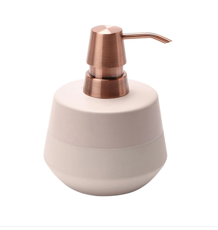Aquanova Opaco Soap Dispenser - 450ml - Stoneware with Rubber Coating