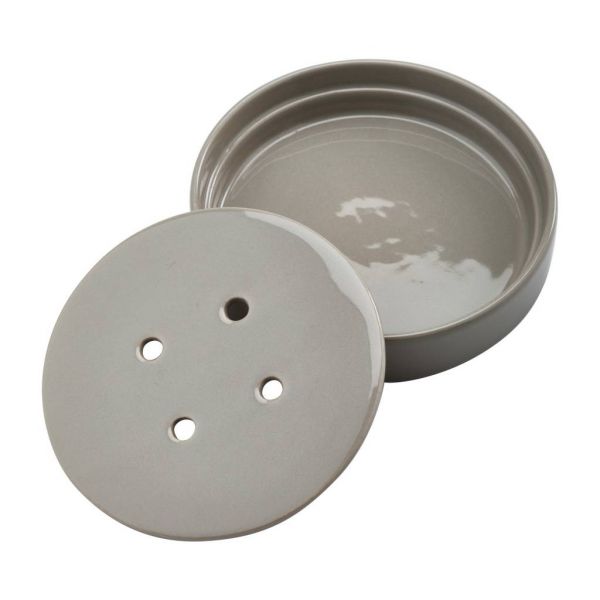 Aquanova Forte Soap Dish - Greyish Green Ceramic Luxury