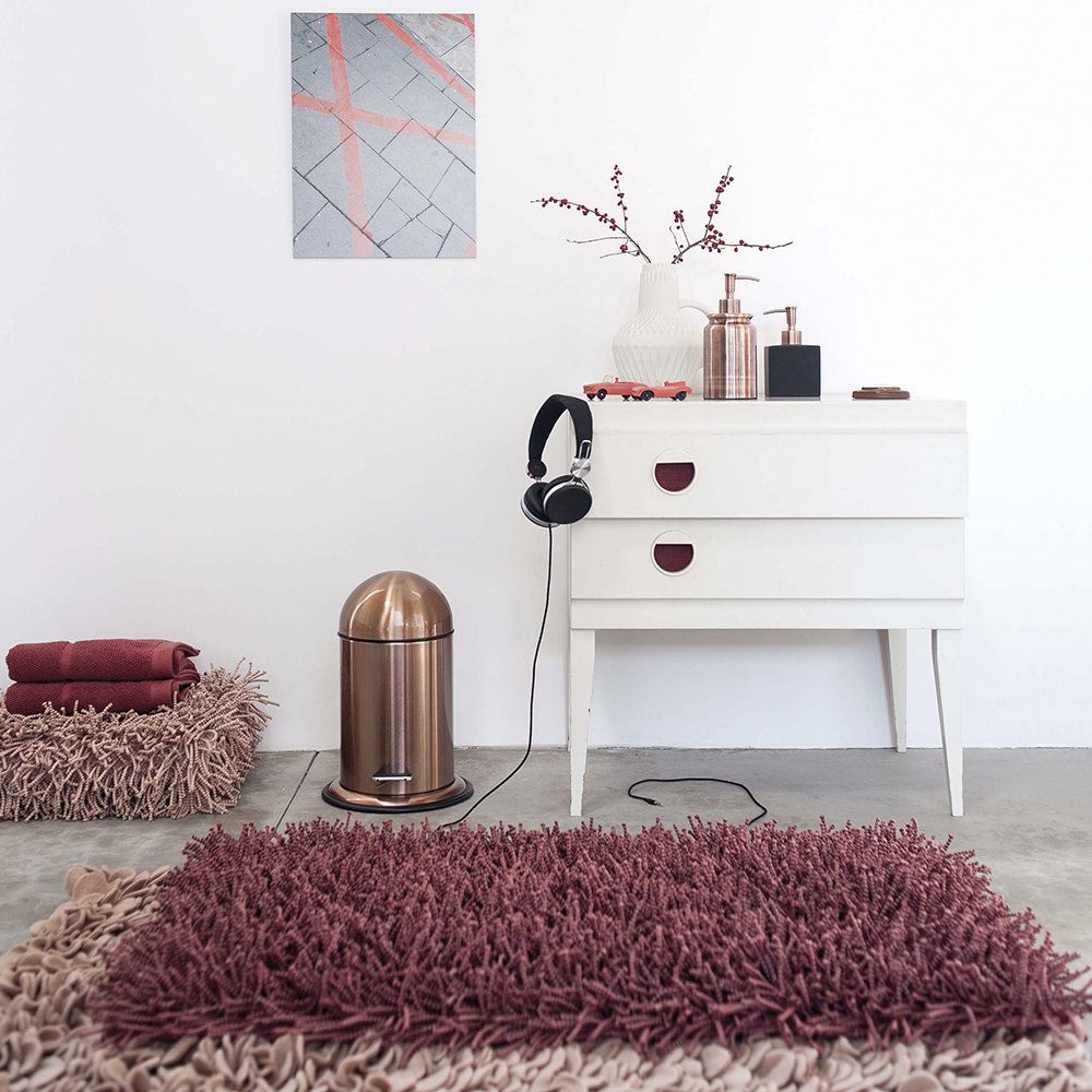 سلة نفايات أكوانوفا لورا - 3 لتر بلون نحاسي أنيق