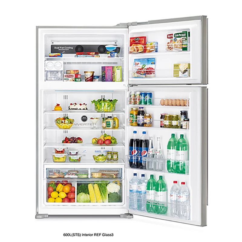 Hitachi R-V860PJ1BSL 2-Door Refrigerator | Stainless Steel | 1835mm Height