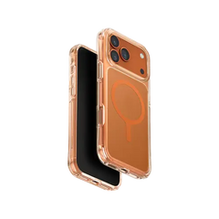 UNIQ Hybrid iPhone 17 Pro Max MagClick Charging LifePro Xtreme (AF) - Frost Clear/Volt Orange