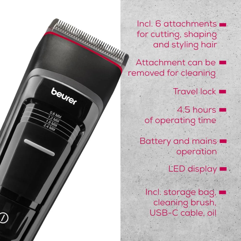 Beurer MN5X Hair Clipper & Trimmer with 4.5-Hour Battery Life