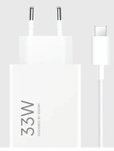 شاحن Xiaomi 33W USB مع كابل Type-C – شحن سريع أبيض