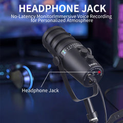 ميكروفون Jmary MC-PW12 بواجهة XLR وUSB ونمط قلبي