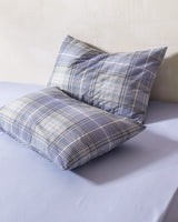 Madame Coco Fayanna Double Size Bed Sheet Set – Blue & Khaki