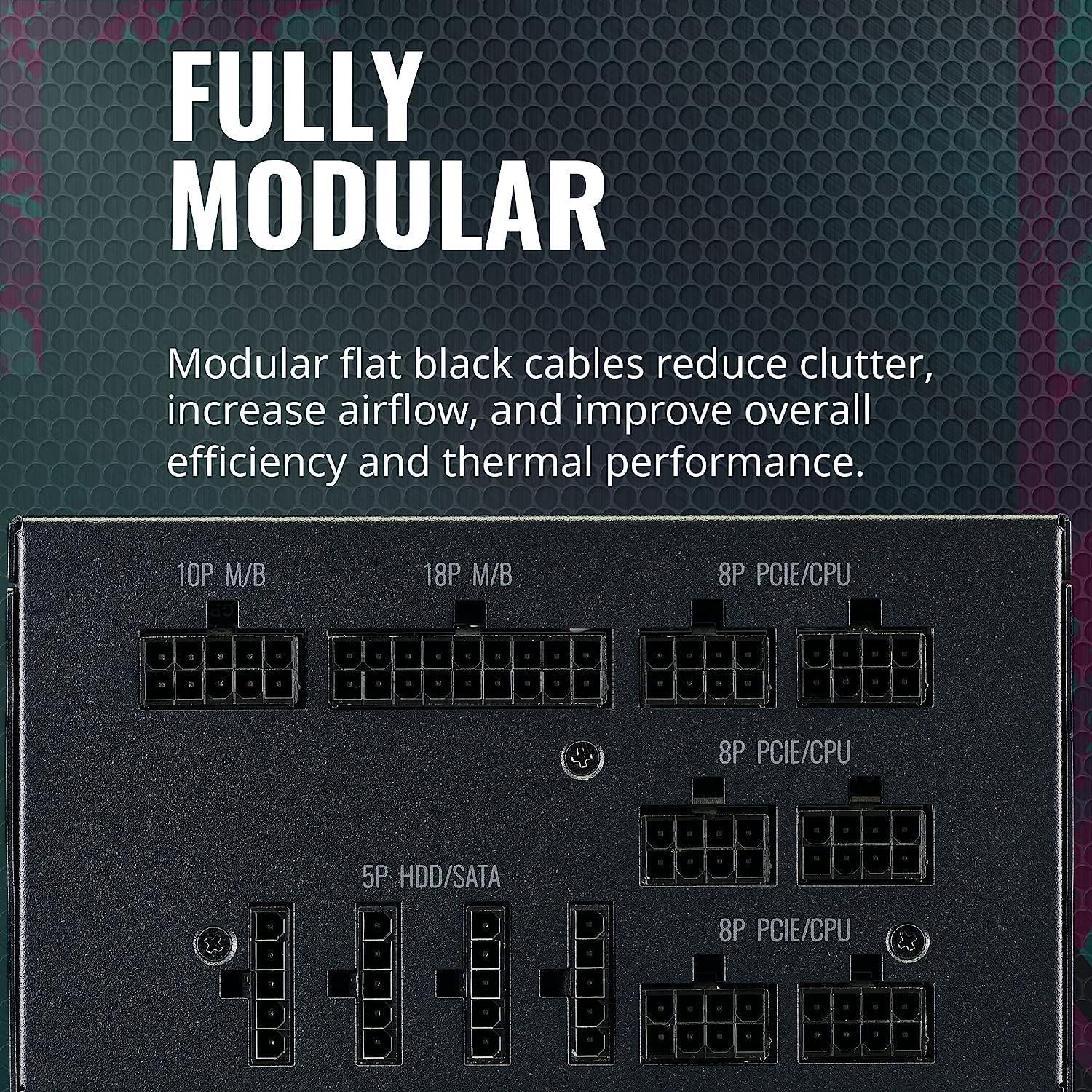 Cooler Master MWE Gold 1250 V2، 1250 واط، معياري بالكامل، معتمد من 80+ Gold