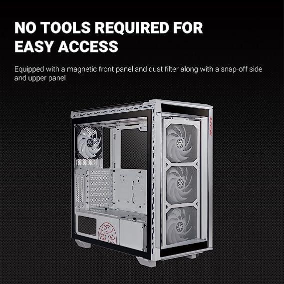 هيكل كمبيوتر XPG BATTLECRUISER Super Mid- Tower - أبيض