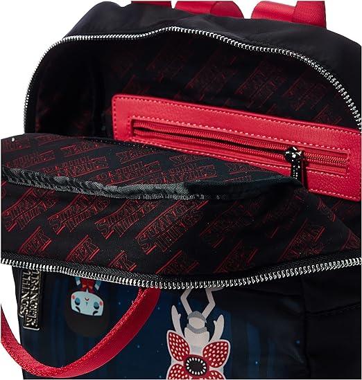 من فانكو Stranger Things Mini Backpack حقيبة الظهر من النايلون مع تفاصيل مطبوعة ولمسات من الجلد الصناعي