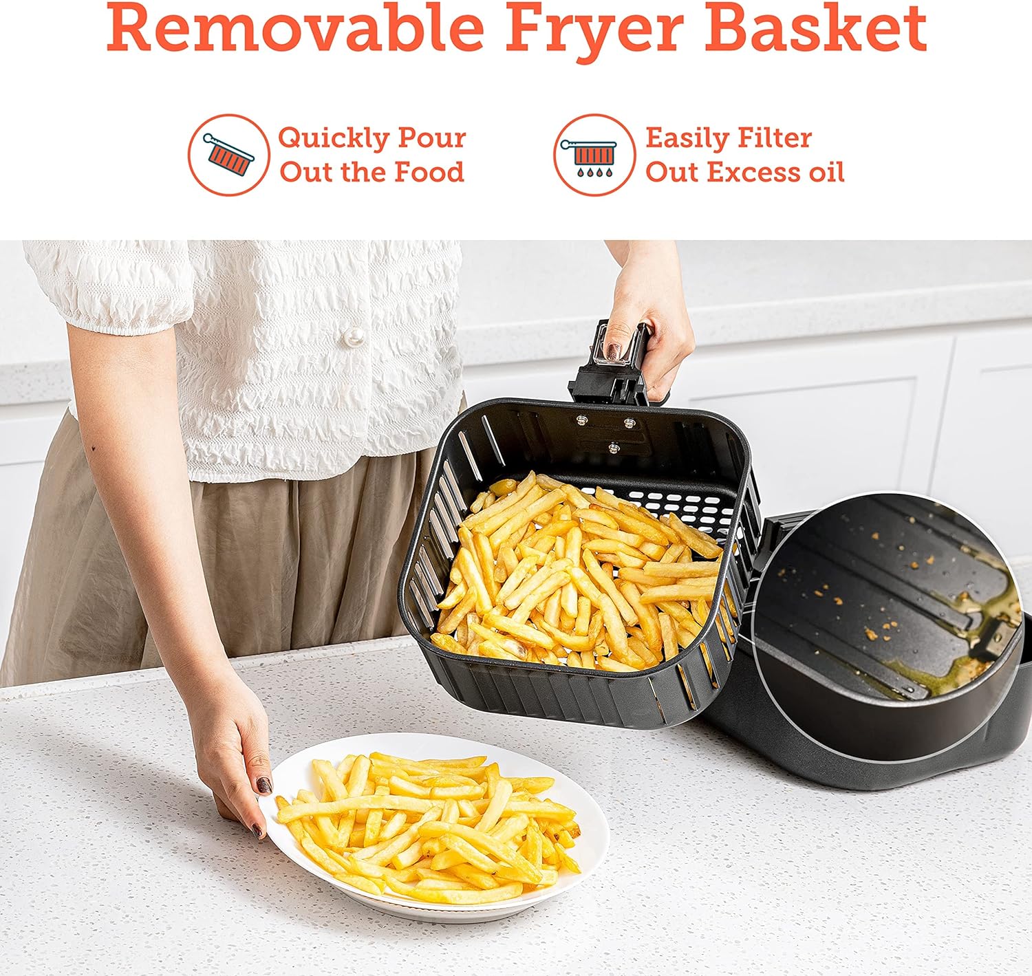COSORI 5.5L Smart Air Fryer Oven 200 Recipes(Cookbook & Online) APP Control