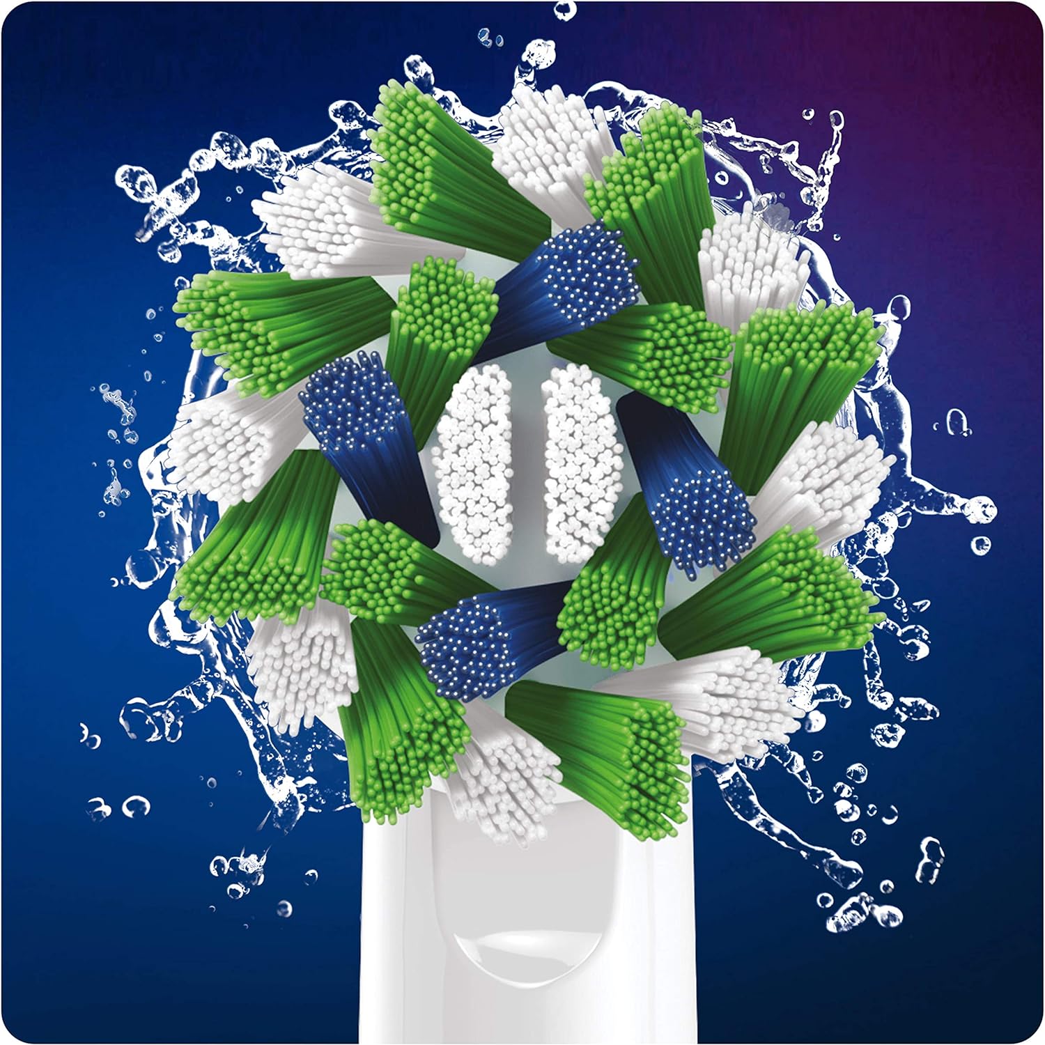 رأس فرشاة الأسنان الكهربائية أورال-بي كروس أكشن مع تقنية كلين ماكسميزر عبوة من 8 قطع - أبيض