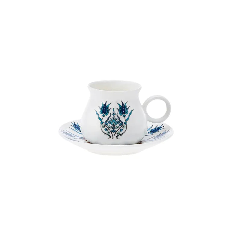 Karaca Bursa Coffee Set 6-Person, 90ml – Elegant Blue