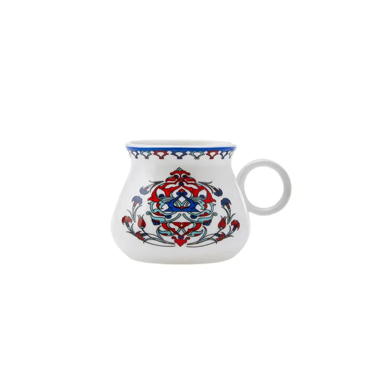 Karaca Hattat Coffee Set 6-Person, 90ml – Red Luxury