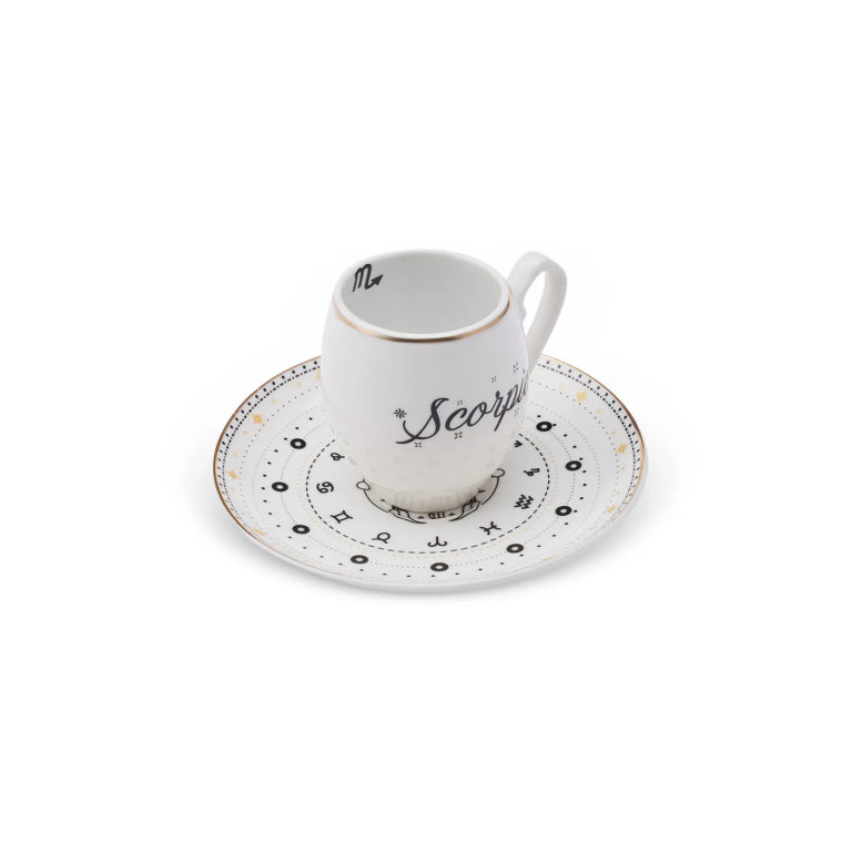 Karaca Zodiac Scorpio Coffee Cup, Porcelain, 90ml