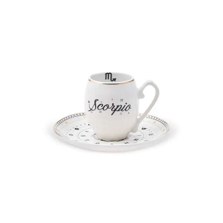Karaca Zodiac Scorpio Coffee Cup, Porcelain, 90ml
